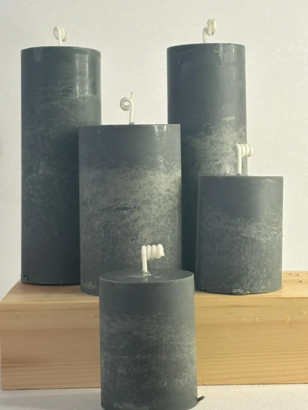 Vela de pilar rústica