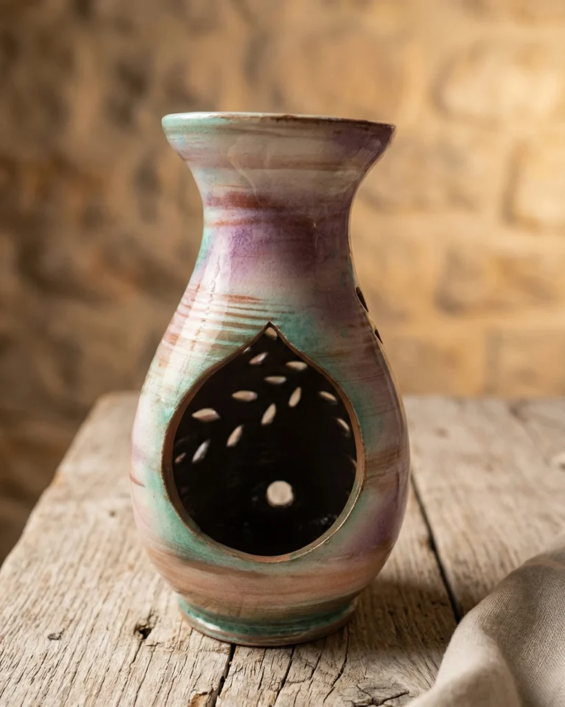 Quemador Venus artesanal con abertura para vela tipo tealight