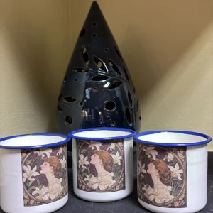 Tacita de metal art déco