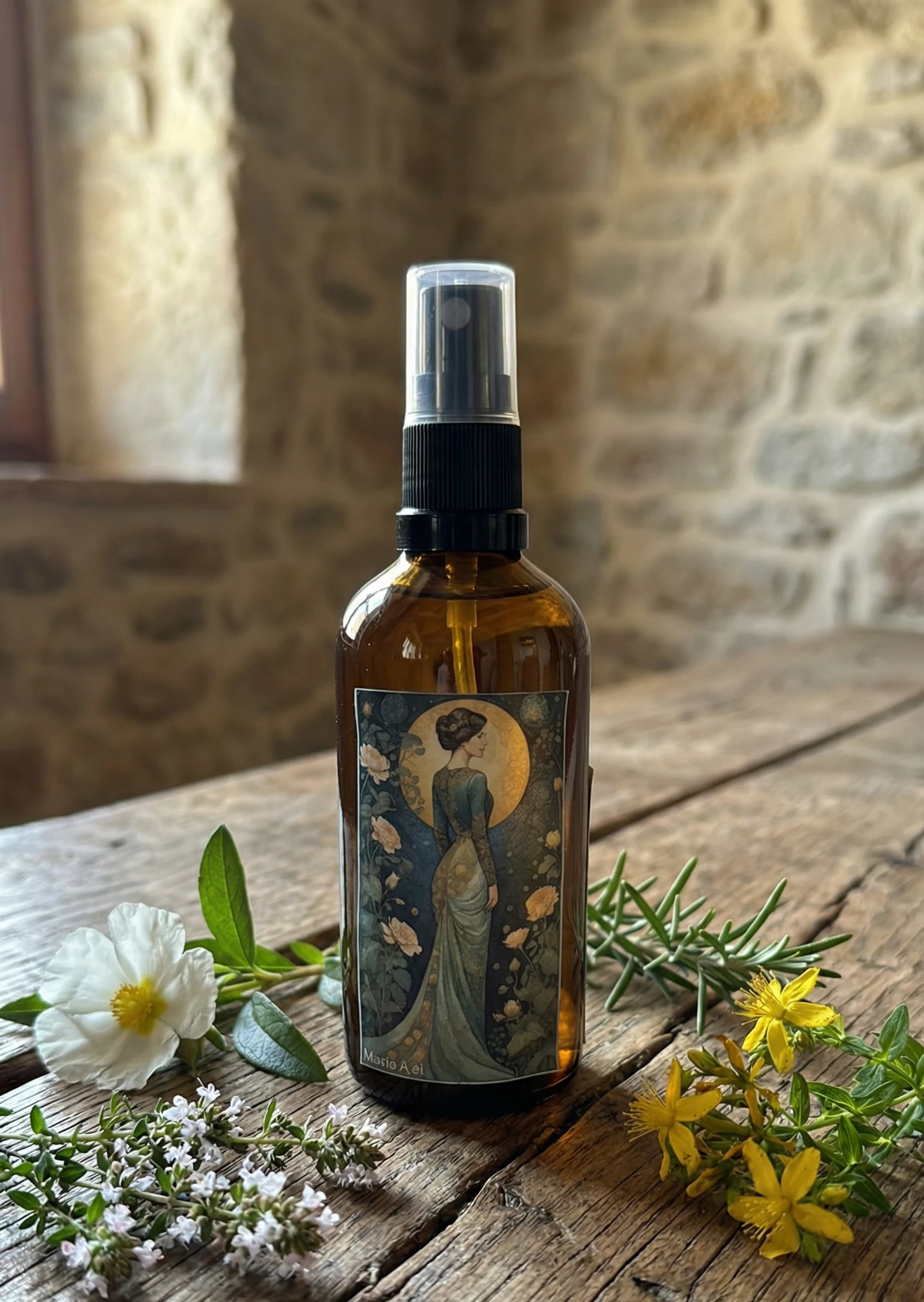 Bruma de almohada natural aroma Rosas Antiguas - Imagen 2