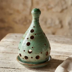 Candil Gota de Agua de cerámica cordobesa sobre fondo neutro