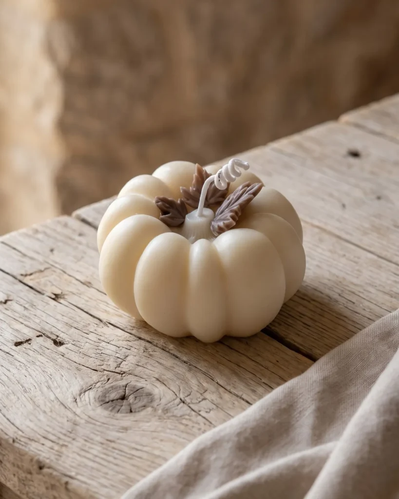 Vela de soja decorativa Calabaza Blanca
